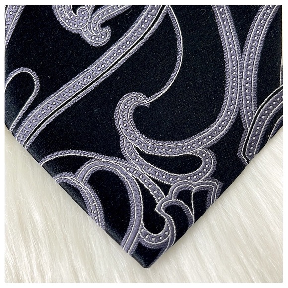 💕Very Handsome Black & White Mens Silk Tie💕 - Picture 12 of 12